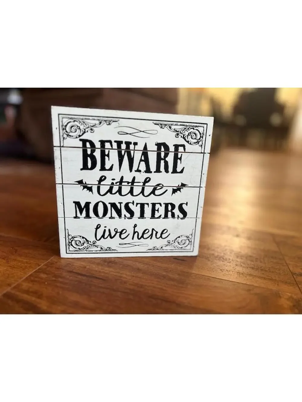 Decorative Halloween Wooden Block Signs - Set of 2